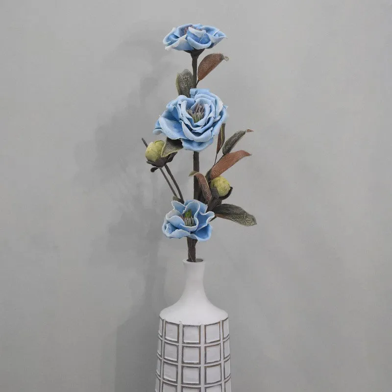Magnolia Bloom Crafted Artificial Flower - Blue media 4