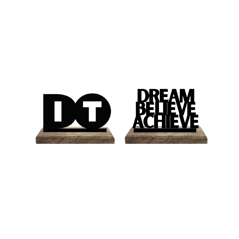 Achieve through Action Typography Showpiece - Set Of Two media 6