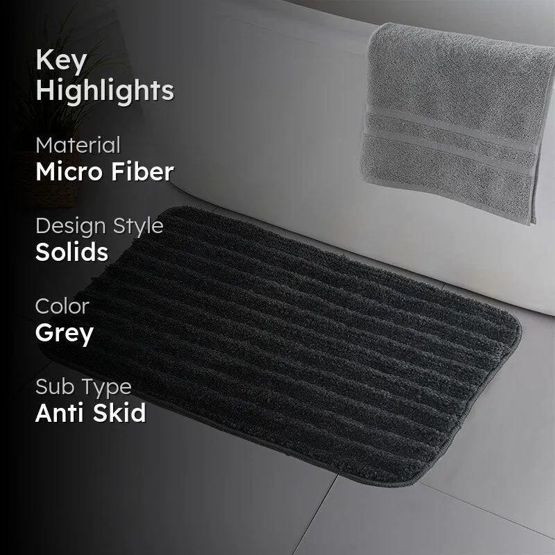 Joen Anti Skid Bath Mat - Grey media 2