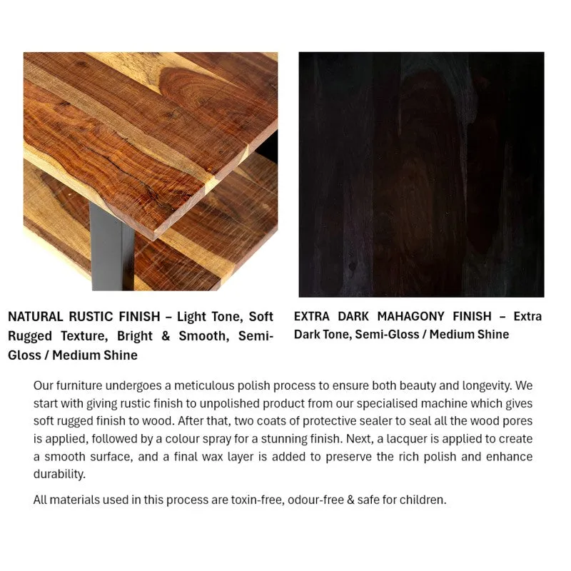 Zavex Sheesham Wooden Center Table - Brown media 6