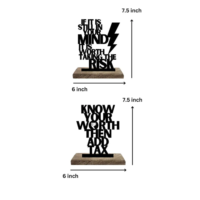 Valued Ventures Typography Showpiece - Set Of Two media 8