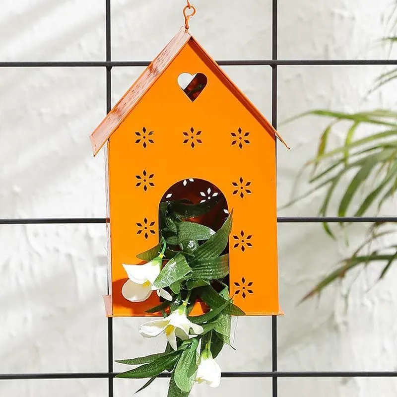 Hello Birds Green Birdhouse- Orange media 1