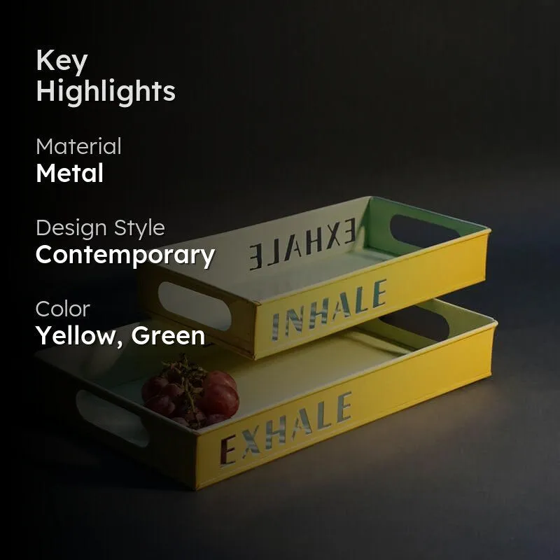 Fresh Feast Tray (Yellow) - Set Of Two media 2