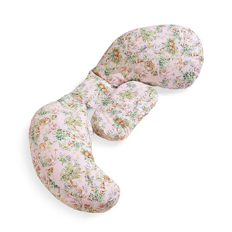 Villette Cotton L Maternity Pillow With Polyester Filling - Pink,Green media 4