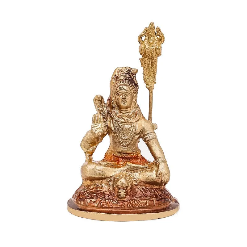 Lord Shiva Divine Brass Idol media 4