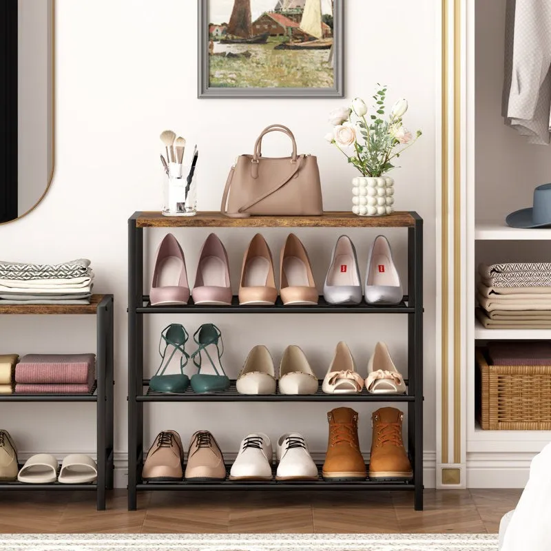 Reliable Metal Shoe Rack - Black,Brown media 3