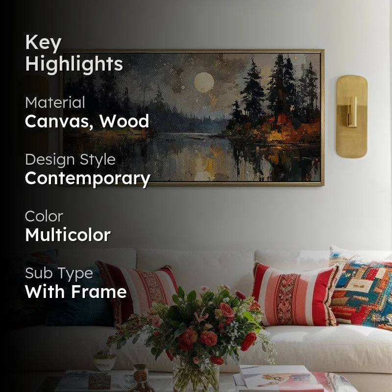 Silent Pines Canvas Wall Painting With Frame media 2