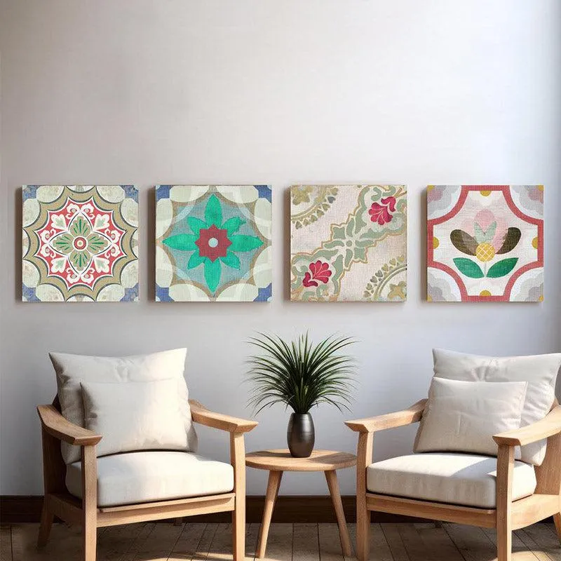 Jasmine Ethnic Wall Art - Set of Four media 1