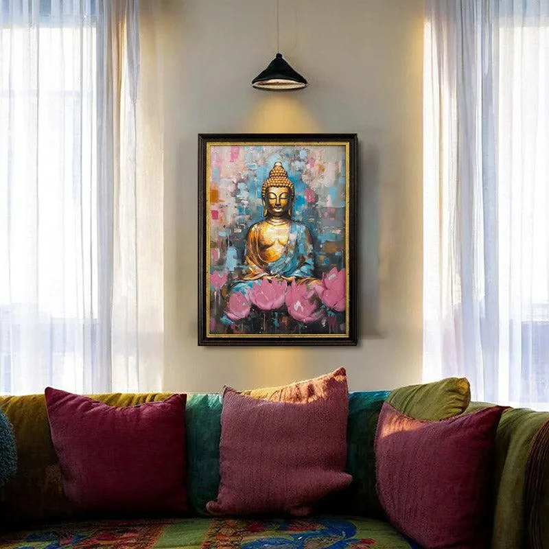 Lotus Serenity Buddha Wall Art media 1