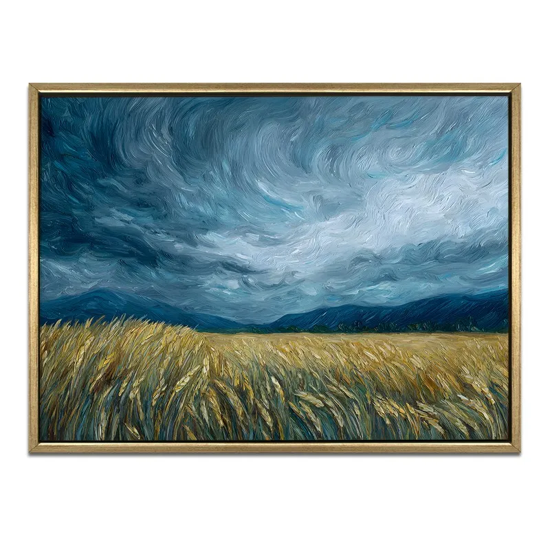 Grainland Glory Canvas Wall Painting With Frame media 3