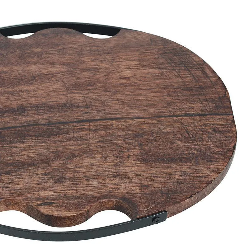 Timber Cut Wood & Iron Chopping Board media 4
