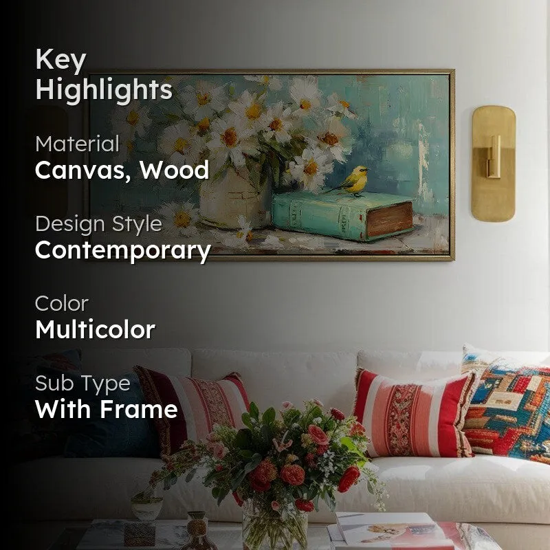 Gentle Perch Canvas Wall Painting With Frame media 2