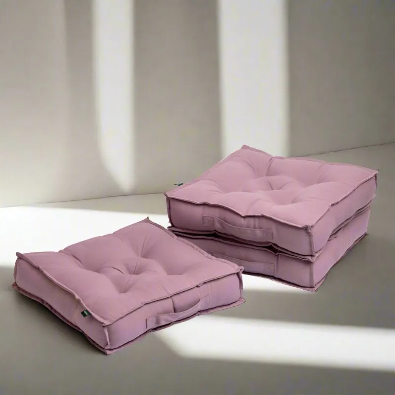 Tara Floor Cushion (Lilac Purple) - Set Of Three media 1