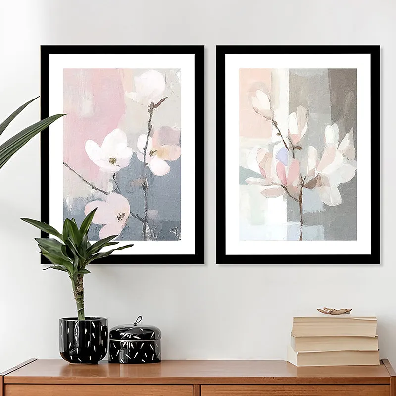 Flora Pastels Wall Art With Frame - Set Of Two media 5
