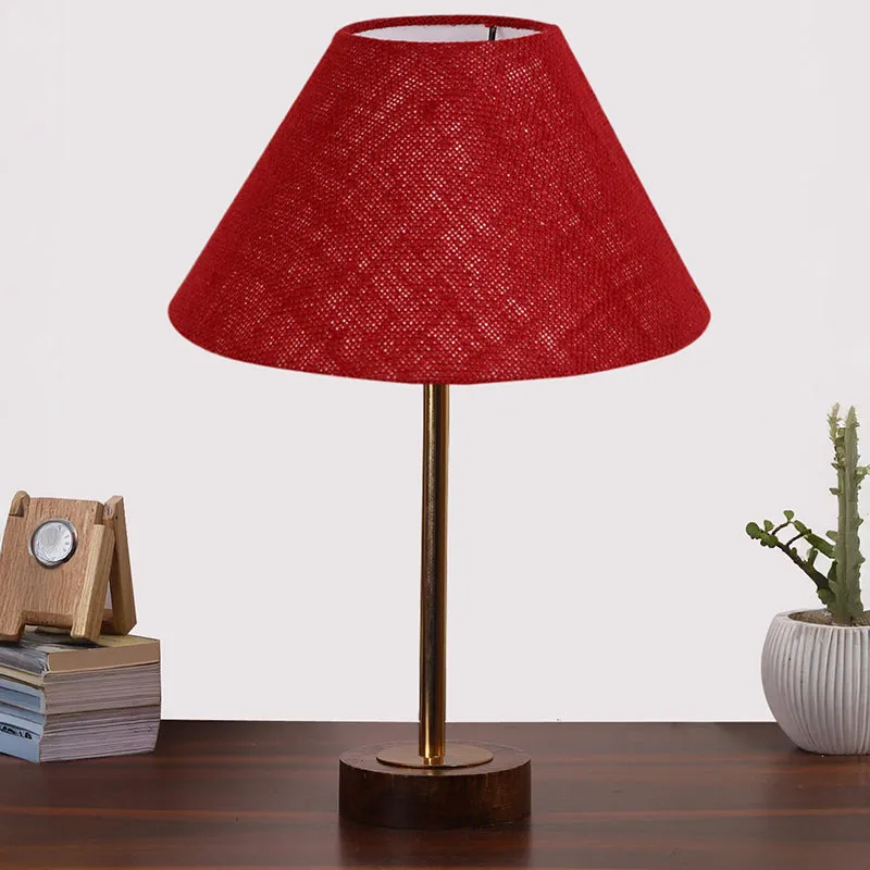 Sienna II Rodin Wooden Table Lamp - Maroon,Gold,Brown media 3