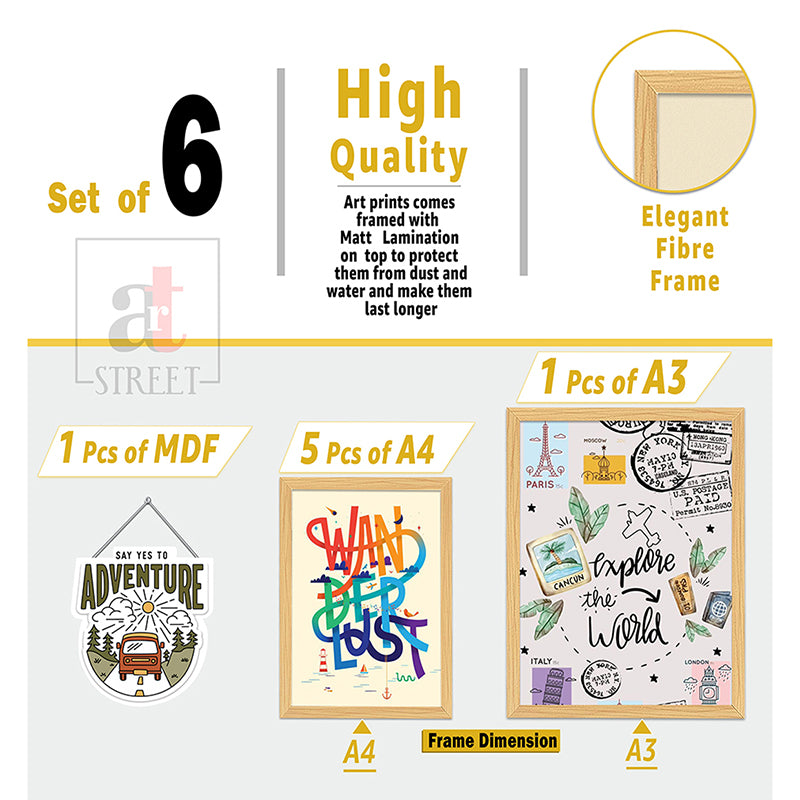 Wander The World Wall Art - Set Of Seven media 5