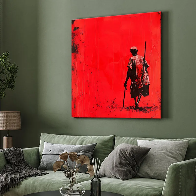 Red Field Reeper Poly Canvas Wall Painting media 4