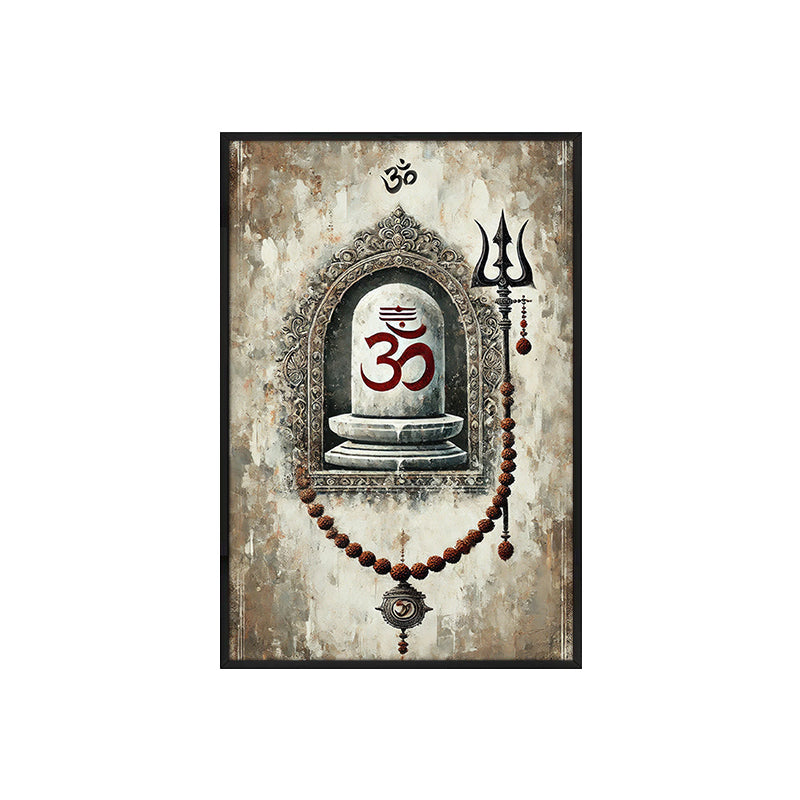 Echoes Of Aum Wall Painting With Frame media 4
