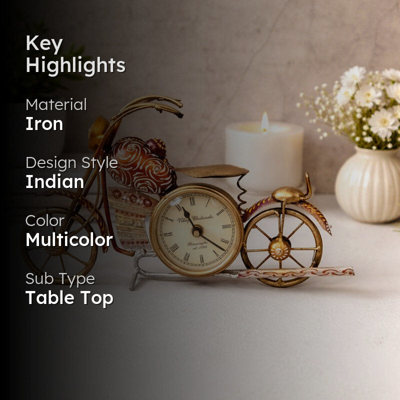Bullet Bike Iron Table Clock media 2