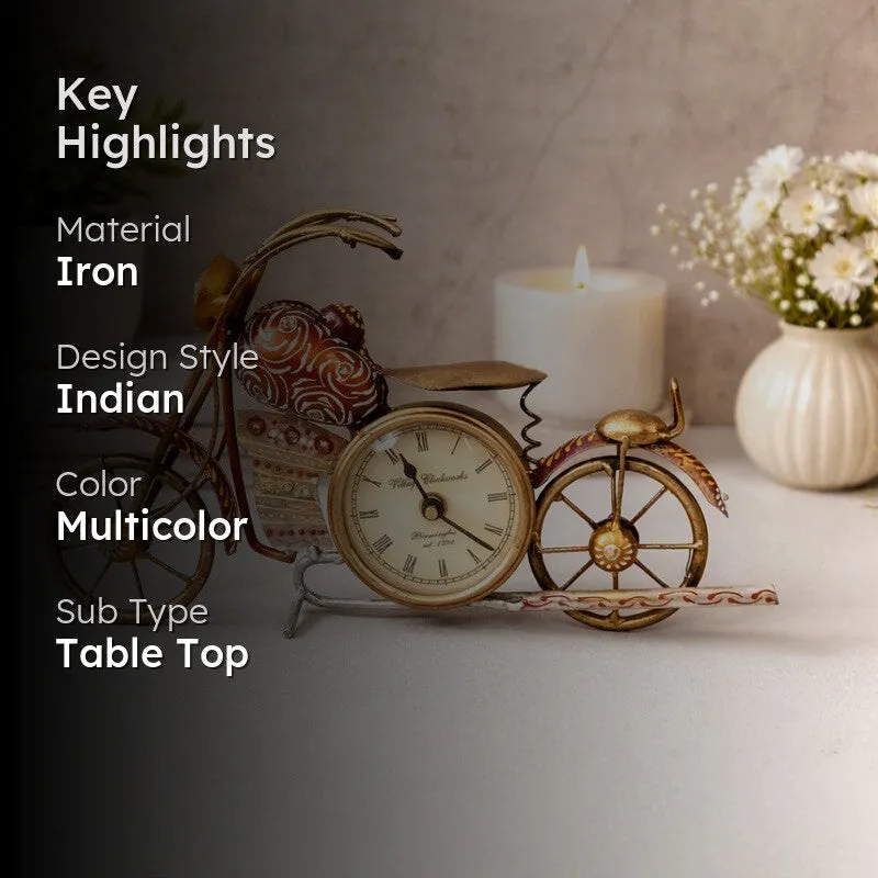 Bullet Bike Iron Table Clock media 2