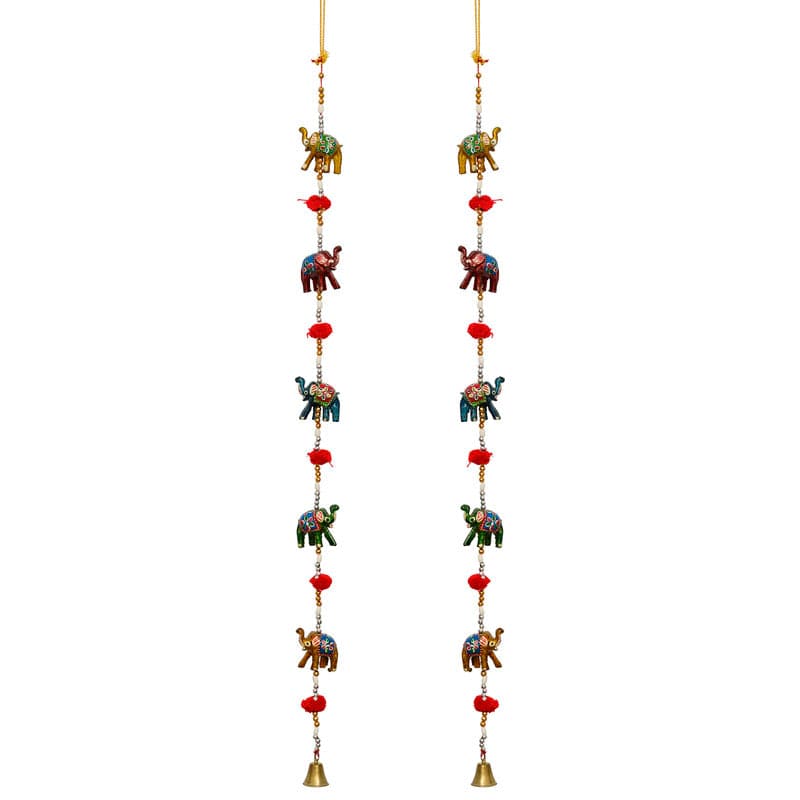 Indie Ceramic Elephant Latkan - Set Of Two media 4