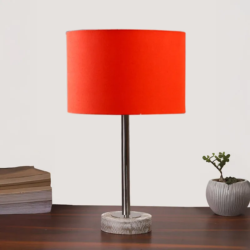 Cotin I Rodin Wooden Table Lamp - Orange,Silver,White media 3