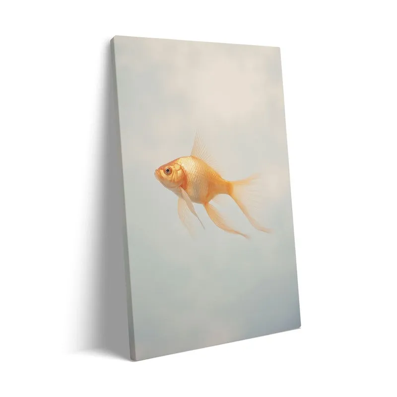 Goldfish Glam Archival Canvas Wall Art - Black Frame media 7