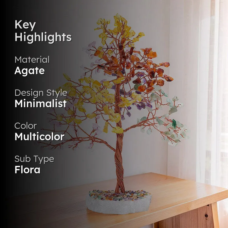 Agate Tree Handcrafted Showpiece - Multicolored media 2