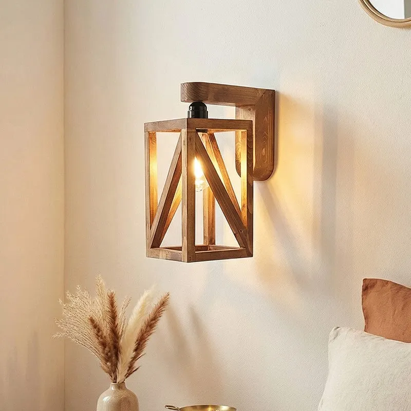 Ocelis Wooden Wall Lamp media 1