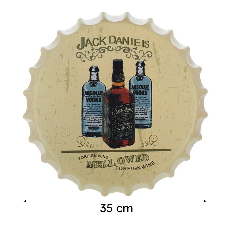 Jack Daniels Mellowed Bottle Cap Metal Wall Accent media 8