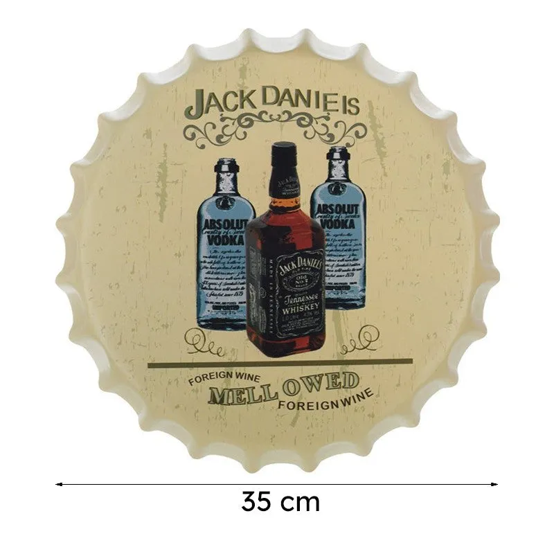 Jack Daniels Mellowed Bottle Cap Metal Wall Accent media 8