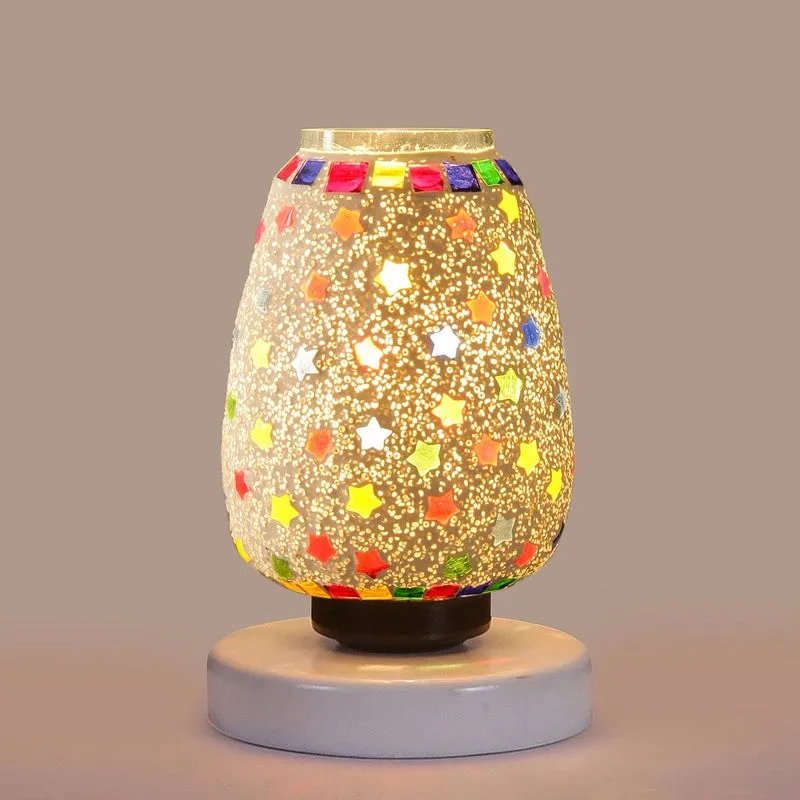 Lumyra Glass Table Lamp With Wooden Base - Multicolor media 6