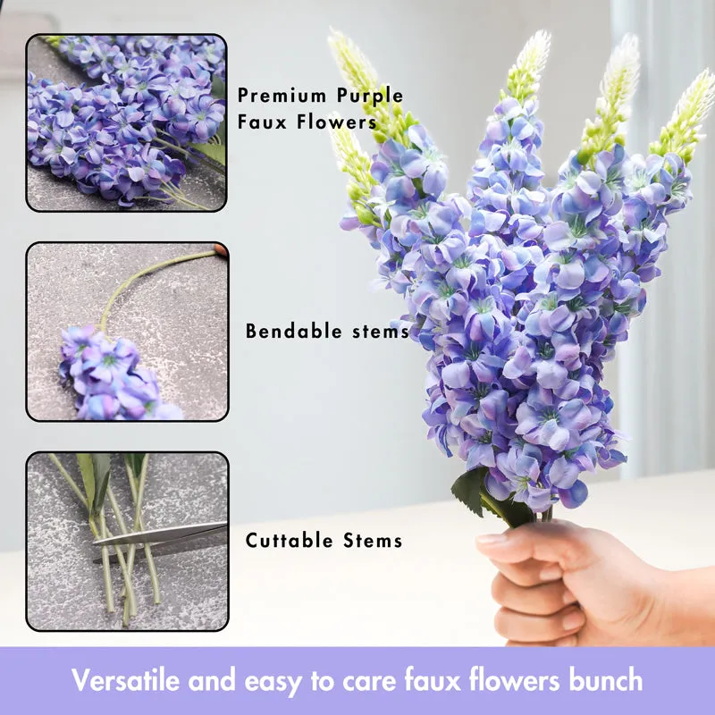 Florion Hammered Vase With Lupine Flowers media 5