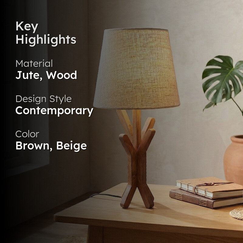 Kyrielle Jute Table Lamp - Brown,Beige media 2