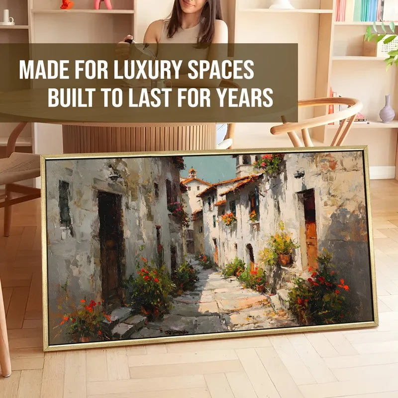 Teal Tales Canvas Wall Painting With Frame media 5