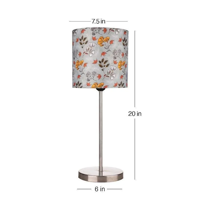 Gardenia Aura Metal Chrome Fabric Table Lamp - Multicolor media 5