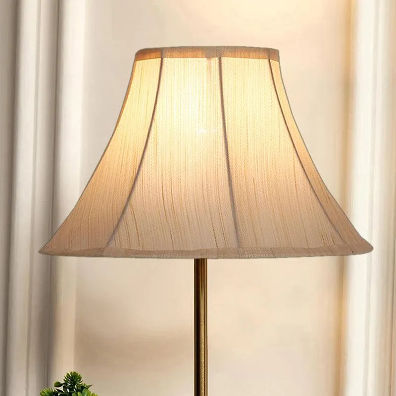 Parlor Light Cotton & Metal Table Lamp - White,Gold media 3