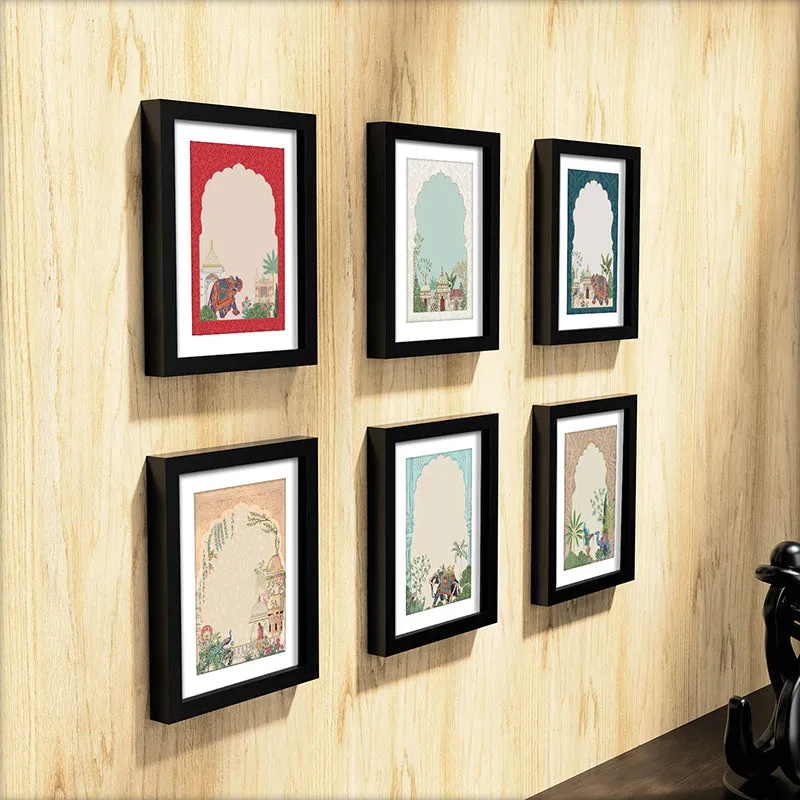 Mughal Windows Wall Art With Frame - Set Of Six media 7