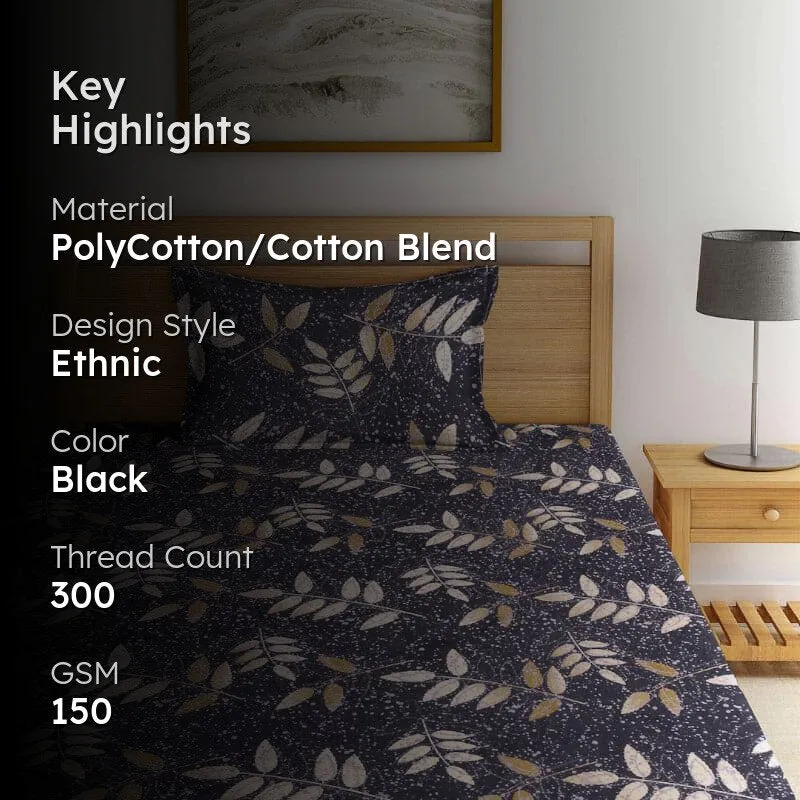 Siphera Floral Bedsheet - 150 GSM media 2