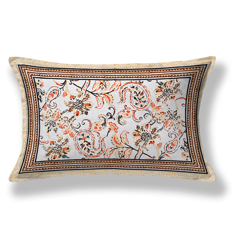 Floral Flush Cotton Bedsheet (Brown) - 200 TC media 8