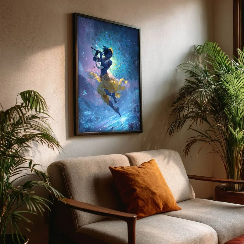Lord Krishnas Cosmic Divine Dance Archival Paper Wall Art media 3