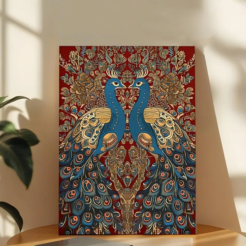 Peacock Pulse Canvas Wall Art media 3