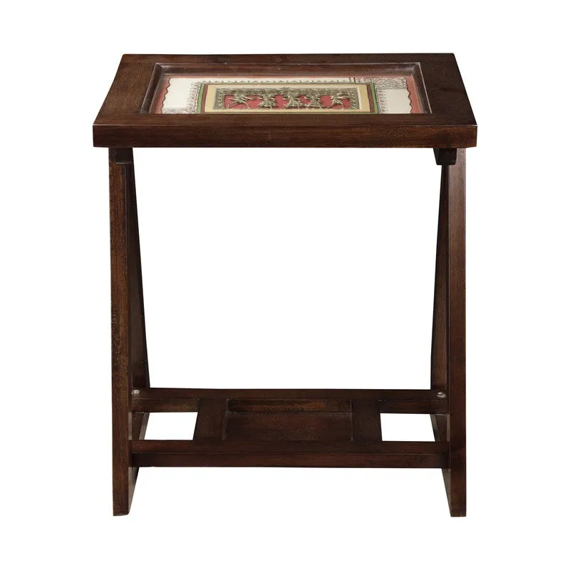 Tulip Teak Wood Side Table media 4