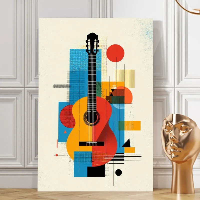 Rhythmo Color Guitar Canvas Wall Art media 8