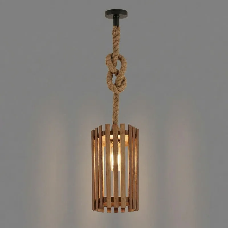CageLite Wooden Ceiling Lamp - Beige media 6