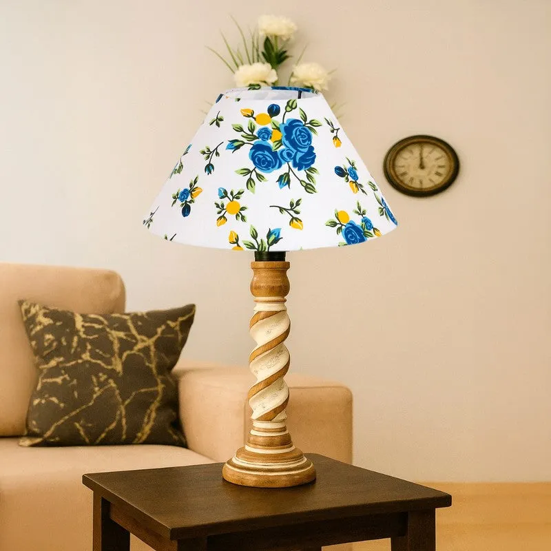 Modera Elyn Floral Wooden Table Lamp - Multicolor media 4