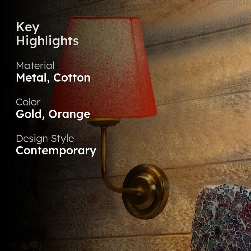 Lumoire Cone Metal Wall Lamp - Gold,Orange media 2