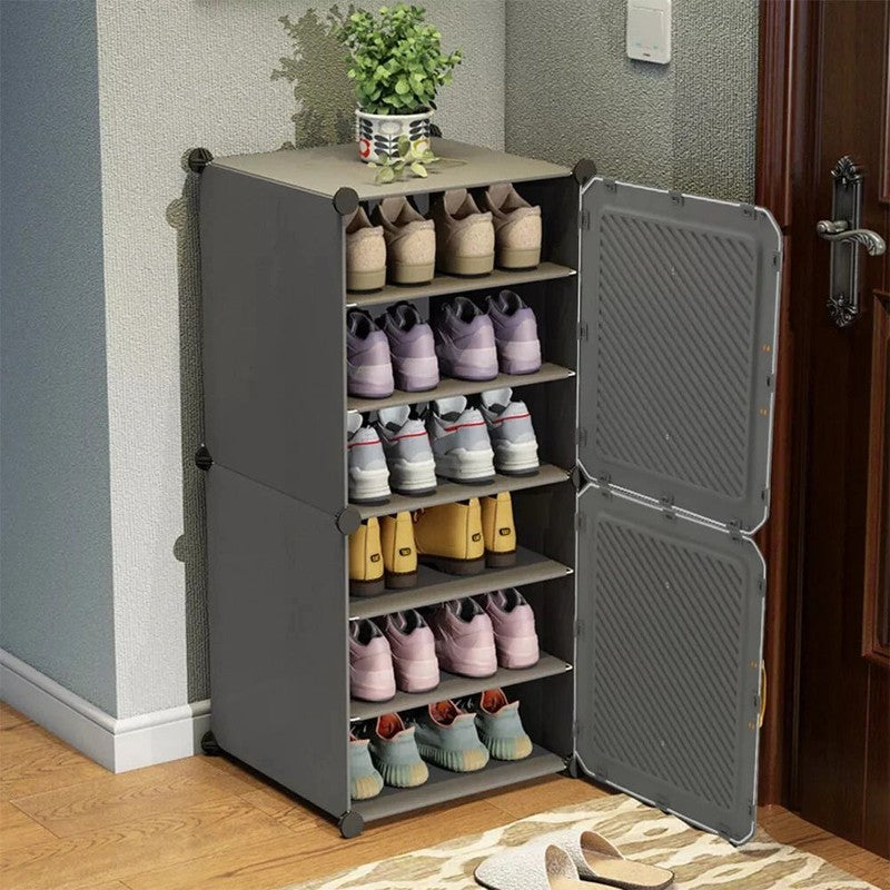CleanStep Grey Plastic & Metal Shoe Racks media 5