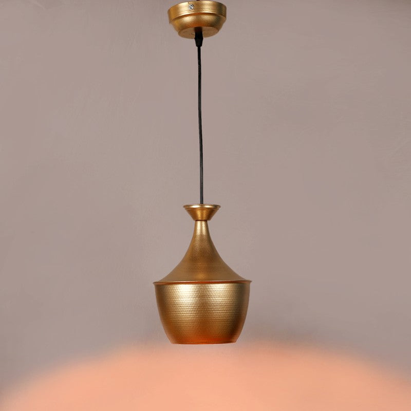 Dholak Shape Iron Ceiling Lamp media 4