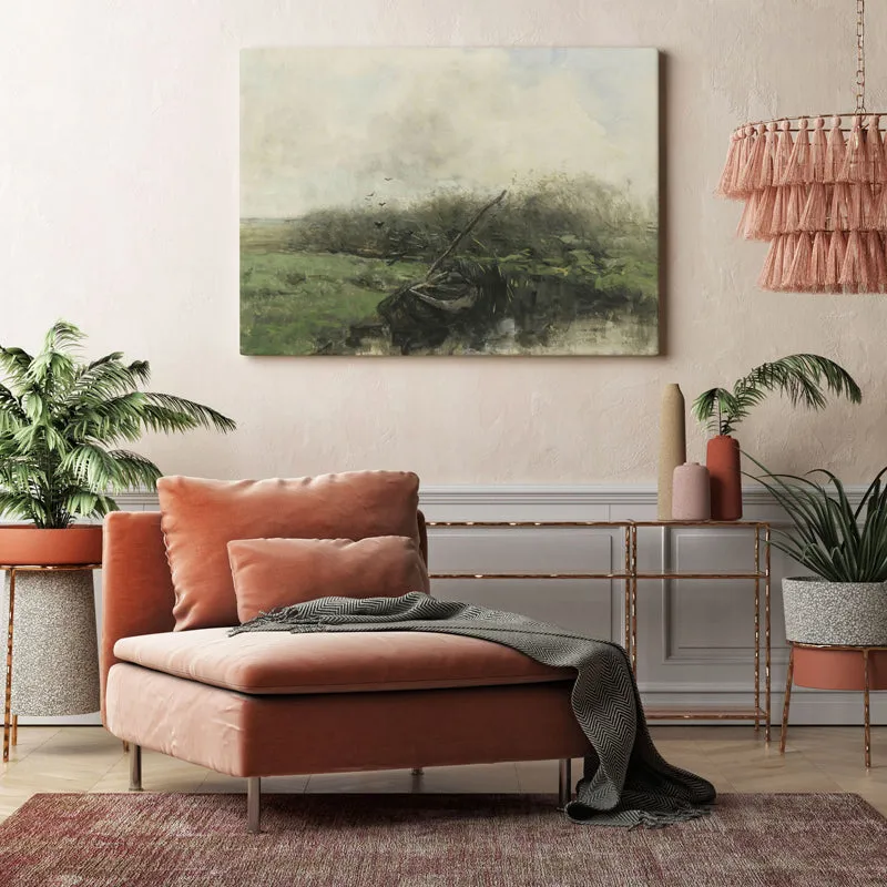 Misty Lakeside Wood Wall Art media 3